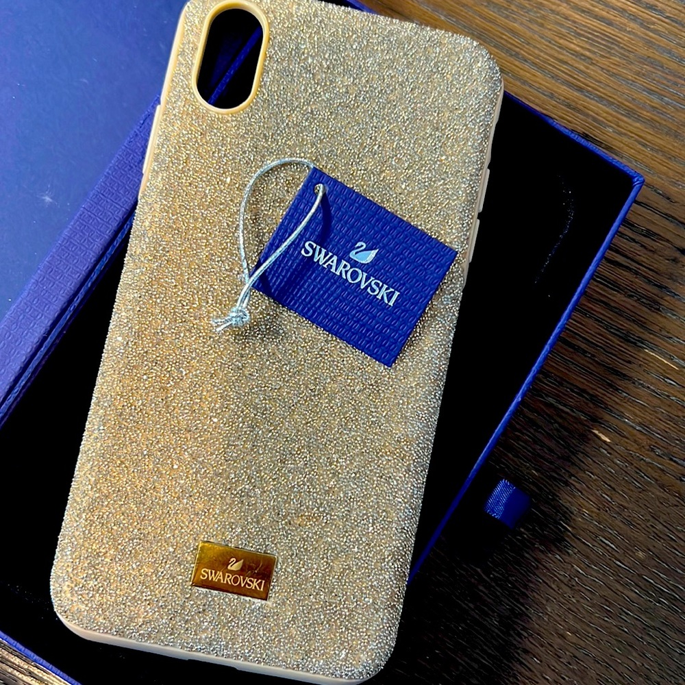 Swarovski Crystal gold iPhone XS Max cover